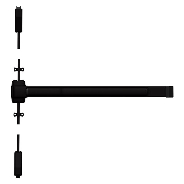Grade 1 Surface Vertical Rod Exit Bar, 36-in Fire-Rated Device, Fits 84-in Door, Exit Only, Less Dog